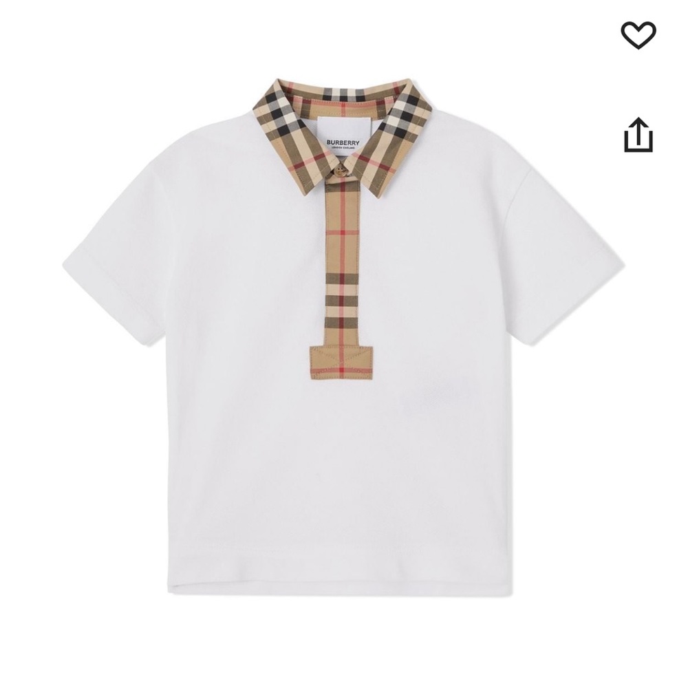 Burberry Kids
check-trim short-sleeved polo shirt